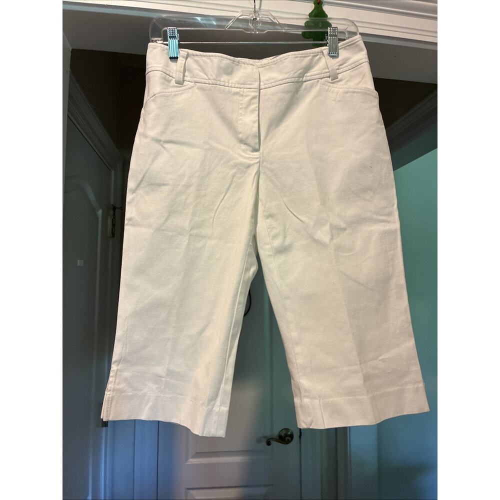 Ann Taylor White Denim Size 6 Made In Hong Kong Mihai Jeans Short Pant￼